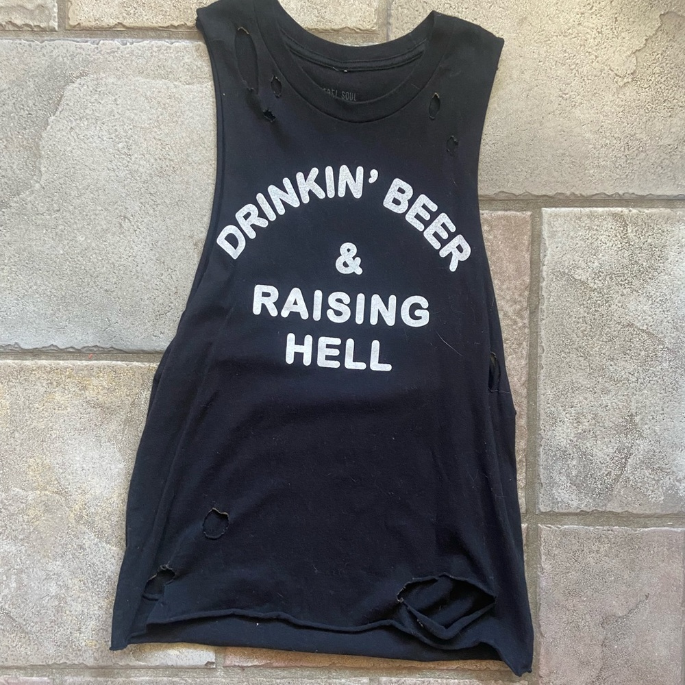 Rebel Soul distressed tank top
